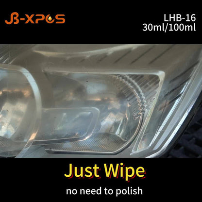 JB-XPCS Headlight Restorer - Easy Wipe, No Polish Needed | Brightens & Protects Against Yellowing | Fit