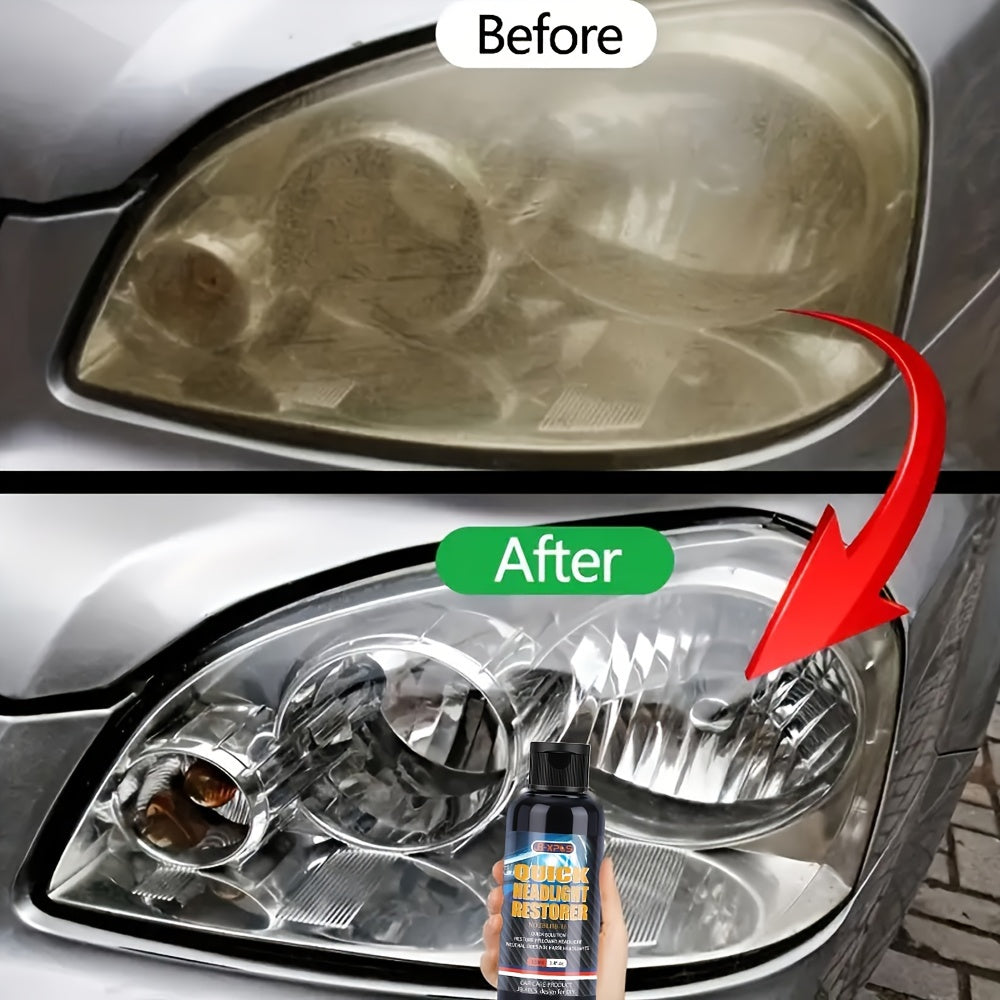 JB-XPCS Headlight Restorer - Easy Wipe, No Polish Needed | Brightens & Protects Against Yellowing | Fit